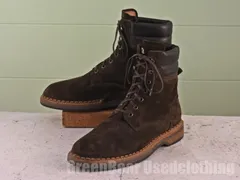 イタリア製 モンクレー メンズブーツ スウェード 茶 43 26.5cm B219