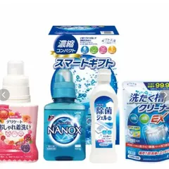 洗剤 ギフト ライオン 4点セット ナノックス おしゃれ着洗い 台所用洗剤 洗濯槽 クリーナー お歳暮 食器医用洗剤