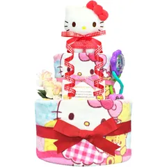 KanonBabys おむつケーキ 女の子 出産祝い 赤ちゃん 誕生日 ベビーシャワー ギフト 2段 Sサイズ 3011 [ご出産祝い・新生児用にオススメおむつサイズＳ]