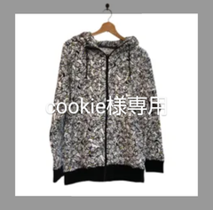 N1107．エックスガールネコプリントジップパーカー（白）FREE SIZE / エックスガール