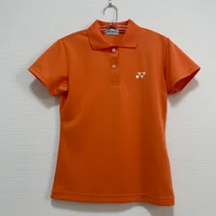 YONEX バドミントンウェア ポロシャツ ワンポイント Sサイズ オレンジ レディース 無地 大会 試合 練習