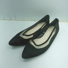 ◇ Θ BEAUTY & YOUTH UNITED ARROWS アーモンドトゥ フラットシューズ サイズ37 1/2 ブラック レディース E  【1409240050759】