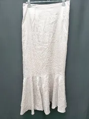 ◇ ⊂ NICE CLAUP ナイスクラップ レオパード柄 光沢 ロング マーメイド スカート サイズF ピンクベージュ系 レディース P  【1410230025572】