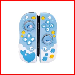サメ君 滑り止め 簡単装着 耐衝撃 ソフト ジョイコン保護ケース joycon保護カバー switchコントローラーカバー シリコン製 OLEDjoyconカバー Switchjoyconカバー GeekShare