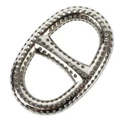 美品 HERMES エルメス シェーヌダンクル ペルフォレ スカーフリング シルバーカラー レディース 古着 中古 USED