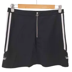 アディダスオリジナルス adidas Originals トレフォイルロゴ サイドラインジップミニスカート レディース JPN：L のサムネイル