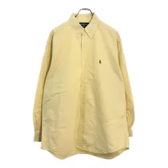 Polo by Ralph Lauren ポロ ラルフローレン YARMOUTH ボタンダウン 長袖シャツ イエロー(メンズ 16 1/2)中古 古着 V5849