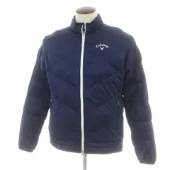 【中古】キャロウェイ Callaway ポリエステル スタンドカラー ダブルジップ 中綿ブルゾン ネイビー【サイズLL】【メンズ】のサムネイル