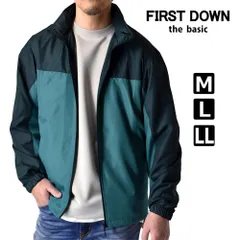 ファーストダウン 《73ネイビー×ブルーグリーン》 新品 未使用 春 秋 マウンテンパーカー メンズ 高機能 防花粉 撥水 透湿 防風 紫外線対策 アウトドア【A6N】【ゆうパケット】 ファッション