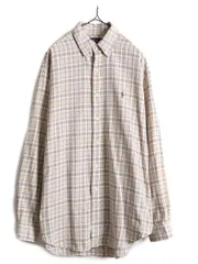 【お得なクーポン配布中!】 90s ラルフローレン チェック 長袖 ボタンダウン シャツ ポニー刺繍 L