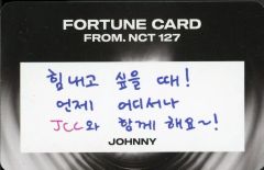 [중고] 캐릭터 카드 [단품] 쟈니 스크래치 카드 [NCT 127 2ND TOUR 'NEO CITY:JAPAN - THE LINK'] 포춘 스크래치 세트 동봉품
