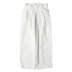 STEVEN ALAN スティーブンアラン パンツ サイズ:S 21AW VISCONTI ツータック ハイウエスト ドレス トラウザース パンツ VCT IN 2PLEATED DRESS TROUSERS ストレッチ スラックス ホワイト 白のサムネイル