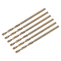 uxcell 6個のジョバードリルビット1.5mm（0.059インチ）黒ニトライド＆ゴー ルドチタンコーティングM2ハイスピードスチール（HSS）ツイ ストドリルビットステンレス鋼アルミニウム合金金属用