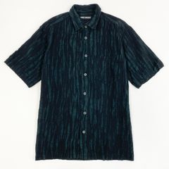 43e12 ISSEY MIYAKE イッセイミヤケ 半袖シャツ 総柄シャツ トップス サイズ2 ブラック ネイビー コットン100％ メンズ