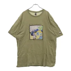SUPREME (シュプリーム) 22SS ×THE NORTH FACE Sketch S/S Top ザ ノースフェイス スケッチ プリント 半袖Tシャツ カットソー グリーン