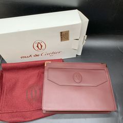 Z297Cartier マスト ドゥ カルティエ クラッチバッグ バッグ ボルドー