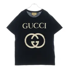 GUCCI グッチ インターロッキング センターロゴ Tシャツ　カットソー 今日特価】Gucci グッチ クラシックなインターロッキング G