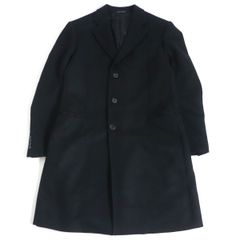 良品□ARMANI COLLEZIONI/アルマーニコレッツォーニ G LINE ウール100％ チェスターコート/ロングコート ブラック 50 正規品 メンズ◎