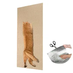 爪とぎマット 粘着式 爪研ぎシート 爪とぎ DIY カット可能 ツメ傷保護シート 猫 ソファーカバー 猫ハウス キャットタワー NATUYA 家具保護 (カキ－ 30*100ｃｍ)