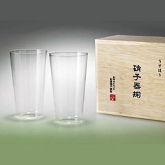 うすはり タンブラーM木箱2P 松徳硝子 グラス うすはりグラス ドリンクグラス ビールグラス 家飲み グッズ ペア セット 薄い おしゃれ ハイセンス ギフト プレゼント 木箱入り 高級 結婚祝い 引き出物 お祝い 内祝い 御礼