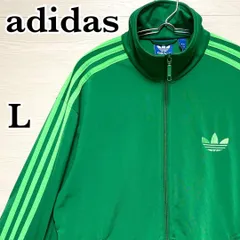 黒木華着用モデル 美品 adidas  アディダス トラックジャケット ファイヤーバード 万国旗タグ グリーン L 90's