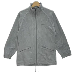 90's adidas/90年代 アディダス 万国旗タグ フリースジャケット ライトアウター ワンポイント刺繡 インドネシア製 メンズ M グレー