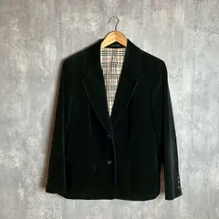 バーバリーロンドン テーラードジャケット ノバチェック コーデュロイ 黒 Lサイズ相当 ★お値段交渉を受け付けます。