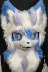 ゆうすぅ　うさぎ　着ぐるみ　 ファースーツ　マスク　コスプレ　コスチューム 着ぐるみヘッド ウサギ耳 ライトピンク 兎面 全頭ヘッド ケモノ
