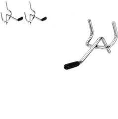 【 25mm 間隔 】 5cm 小物銘選 有孔ボードフック 25mmピッチ スチール製 見せる収納 商品陳列 業務用 (ピッチ30、5cm、3本, 5cm) [5cm] [ピッチ30、5cm、3本]