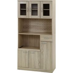 4月末迄】arne 900HG 北欧風ガラスチェスト キャビネット ナチュラル