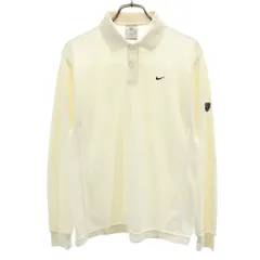 NIKE ナイキ ゴルフ 長袖 ポロシャツ L アイボリー レディース 古着