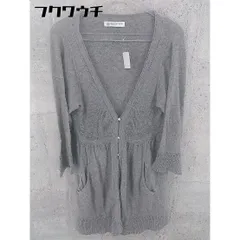 ◇ BEAUTY&YOUTH UNITED ARROWS リネン混 ニット セーター 長袖 カーディガン グレー レディース 【中古】 【1101290010904】