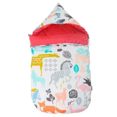 ☆ ホワイトアニマル ☆ ベビー寝袋 su4002 赤ちゃん 寝袋 ベビー寝袋 新生児用 お昼寝布団 子供用寝袋 パジャマ ベビー布団 スリーピングバッグ ベビーカーフットマフ 寒さ対策 防寒グッズ 空調対策 中棉 暖かい 秋冬 保温 ベビーカー用