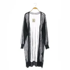 アーバンリサーチ URBAN RESEARCH ITEMS サマーニットロングカーディガン 長袖 薄手 F 黒 ブラック /NR ■OS