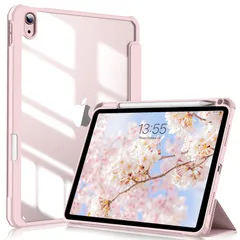 【在庫処分】KenKe iPad Air 5 ケース 2022 / iPad Air 4 ケース 2020 10.9インチ (第5/4世代、2022/2020モデル用) PC 透明バックカバー 軽量 薄型 傷つけ防止 PU合成レザー Apple Pencil