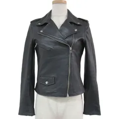 美品 allureville アルアバイル レザー ジャケット アウター ショート ライダース ベーシック おしゃれ シンプル 無地 着回し きれいめ 大人女子 ブランド 羽織り 上品 本革 本皮のサムネイル