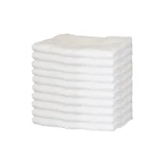 【新品】 【まとめ買いセット】綿100% フェイスタオル 白10枚組 34×84cm 1