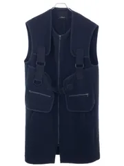 3.1 Phillip Lim スリーワンフィリップリム 15AW ミリタリーウールロングジレベストコート ネイビー Sのサムネイル