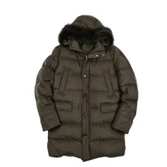 MOORER ムーレー / BARBIERI-IL ダウンコート ファーフーディー 秋冬 アウター カシミヤ 100% Loro Piana STORM SYSTEM ブラウン イタリア製 420337のサムネイル