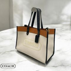 コーチ フィールド トート カラーブロック 2way エンボスロゴ レザー