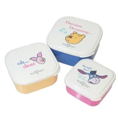 くまのプーさん お弁当箱 シールランチボックス 3個入り 入れ子 FUNNY FACES ディズニー 大西賢製販 ランチグッズ キャラクター グッズ 