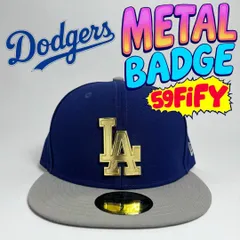 セール！ドジャース　ゴールドメタルバッジニューエラ　59FIFTY 海外限定 NEW ERA 大谷翔平　日本未発売　プレミアムアイテム