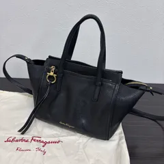 ®️ Salvatore Ferragamo サルヴァトーレフェラガモ エイミー ハンドバッグ 2WAY レザー ブラック ガンチーニ ショルダーバッグ