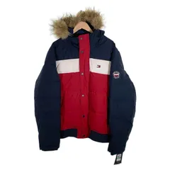 TOMMY HILFIGER トミーヒルフィガー シュノーケル パファージャケット 中綿 ネイビー ホワイト レッド 159AP863 Size Lのサムネイル