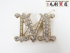 マックスマーラ MaxMara 47560129 Mヘアクリップ ゴールド クリスタル バレッタ レディース 美品 アクセサリー