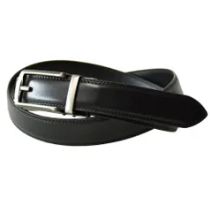 オートロックベルト《ブラック無地》 新品 未使用牛革 本革 レザー 穴なし カット可能 ビジネスベルト 【C7T】【メール便3】 ファッション