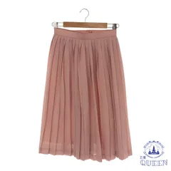 【訳アリ】 スカート プリーツ カジュアル ファスナー付き ミモレ丈 ひざ丈 レディース ピンク 63 日本製 901-12482 送料無料 古着