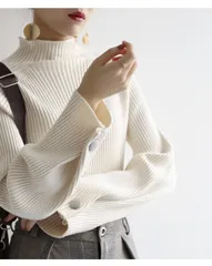 【秋冬新作/新品】1着限定レディース 長袖 ニット セーター 茶 黒 白 黄