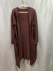 エッジ バーガンディー 薄い フード カーディガン ( 66 推奨)