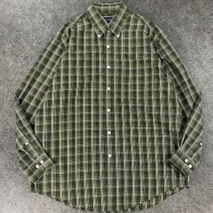 美品 Brooks Brothers ブルックスブラザーズ 長袖シャツ ボタンダウンシャツ BDシャツ チェック柄 グリーン メンズ